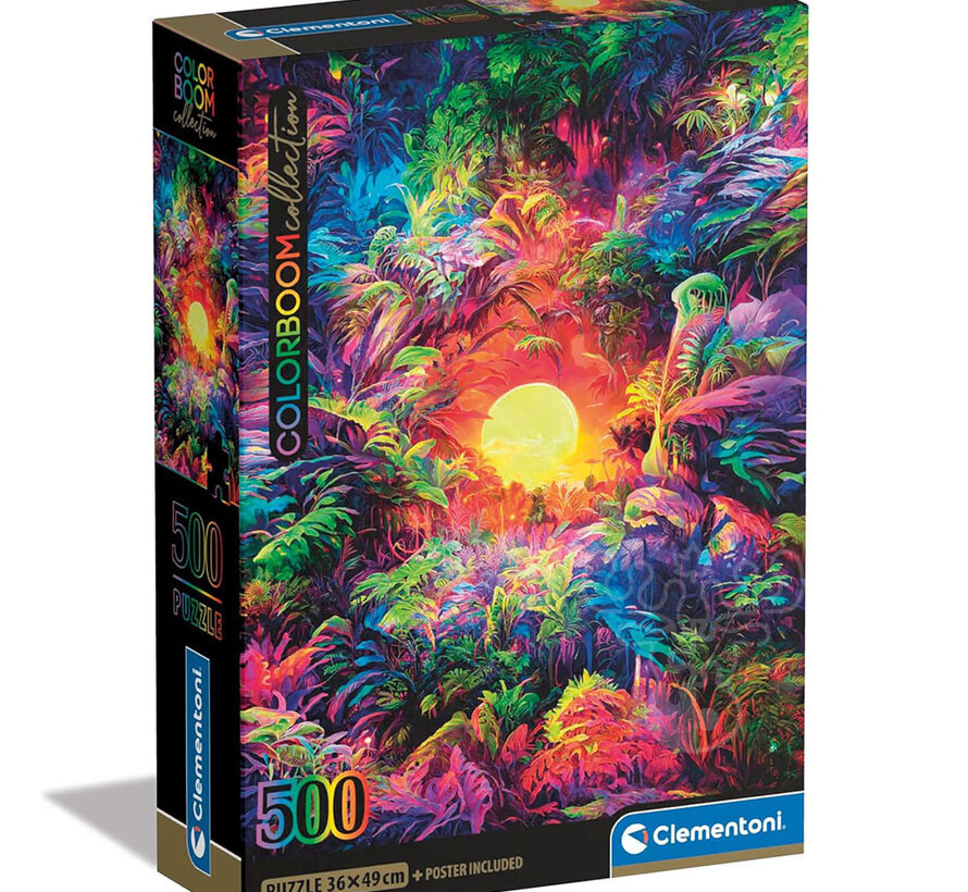 Clementoni Colorboom: Psychedelic Jungle Sunrise Puzzle 500pcs