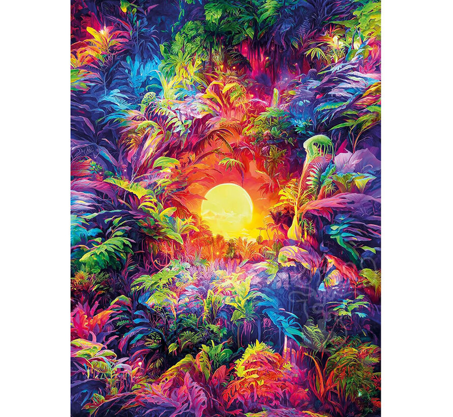Clementoni Colorboom: Psychedelic Jungle Sunrise Puzzle 500pcs