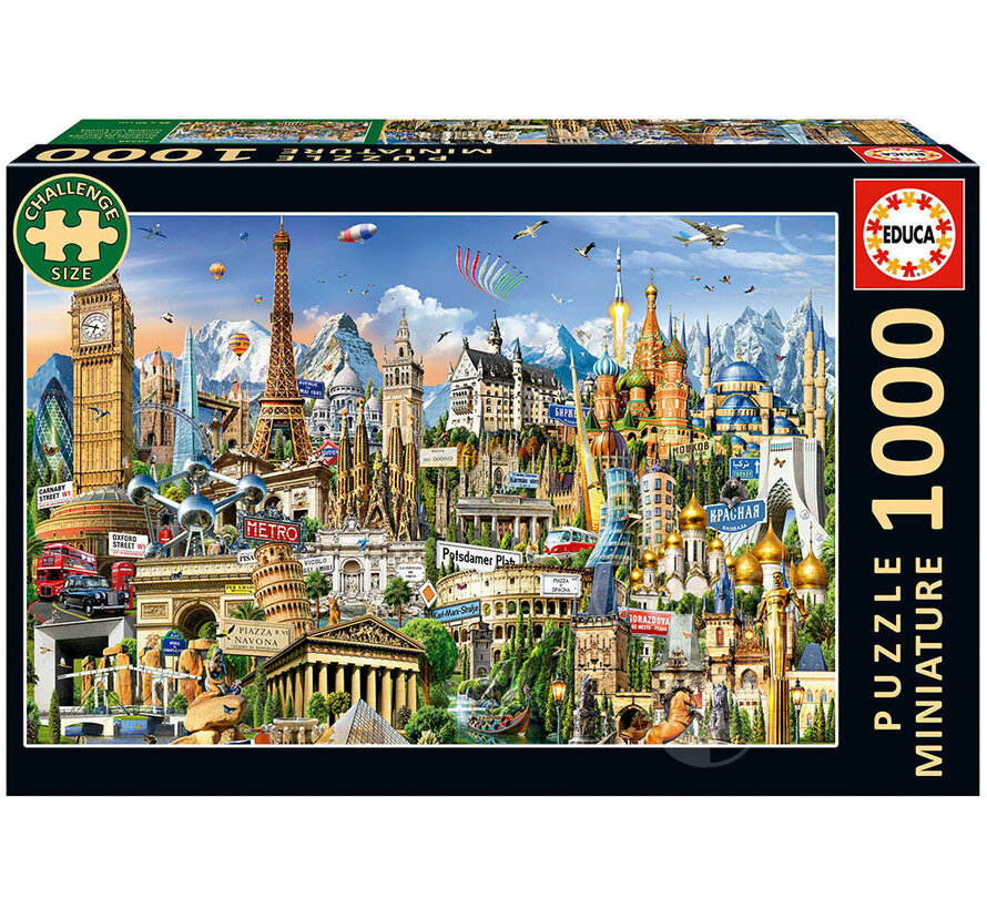 Educa Symbols of Europe Miniature Puzzle 1000pcs