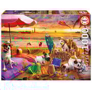 Educa Borras Educa Dogs Playing at the Beach Puzzle 1000pcs
