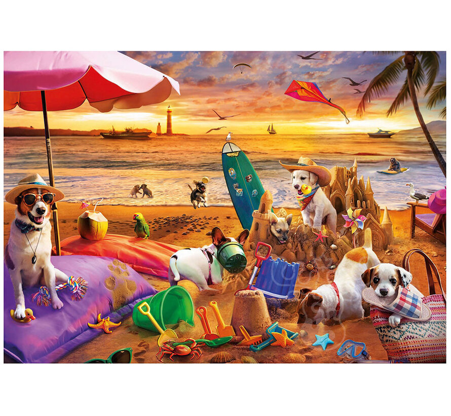 Educa Dogs Playing at the Beach Puzzle 1000pcs