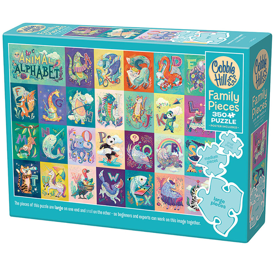 Cobble Hill Animal Alphabet Family Puzzle 350pcs