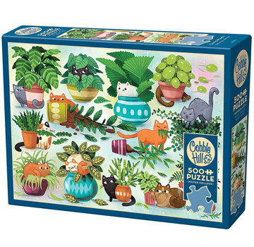 Cobble Hill Puzzles Cobble Hill Cats Vs. Plants Puzzle 500pcs