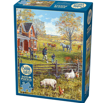 Cobble Hill Puzzles Cobble Hill Young Family Farm Puzzle 500pcs
