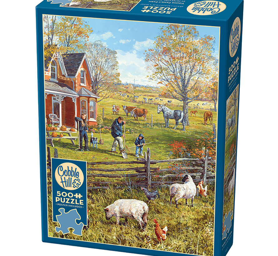Cobble Hill Young Family Farm Puzzle 500pcs
