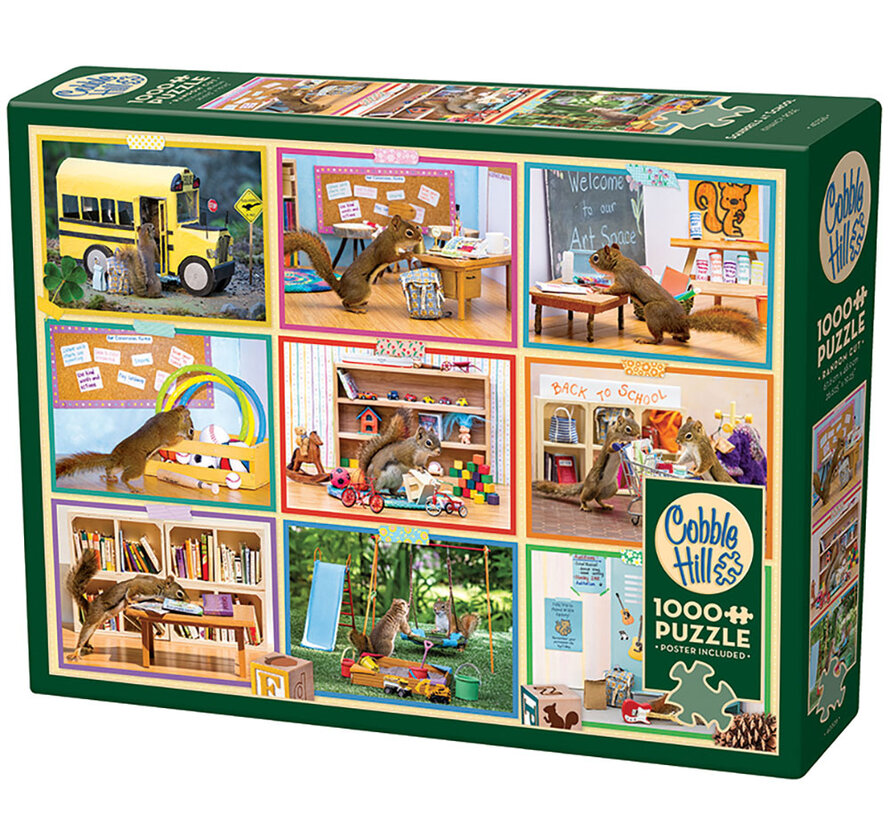 Cobble Hill Squirrels at School Puzzle 1000pcs