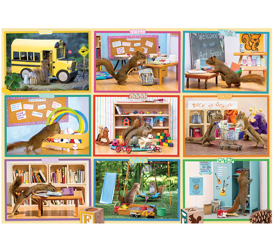 Cobble Hill Squirrels at School Puzzle 1000pcs