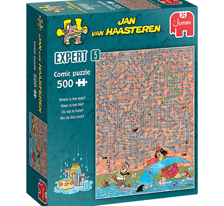 Jumbo Jan van Haasteren - Expert 05 Where's the Leak? Puzzle 500pcs - ORIGINAL BOX SIZE