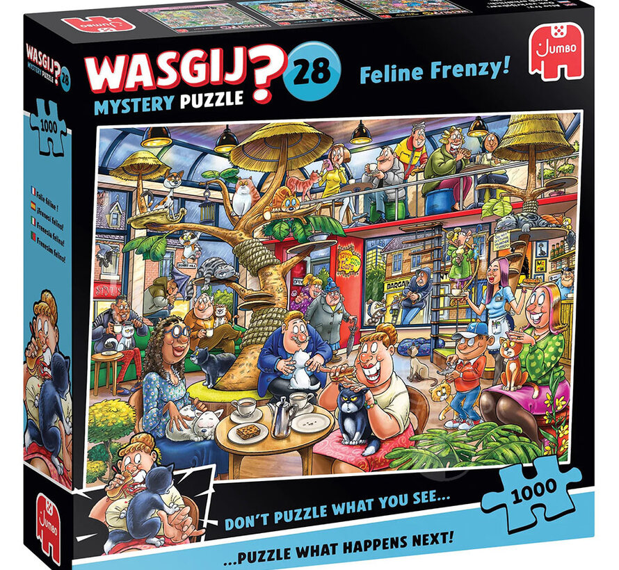 Jumbo Wasgij Mystery 28 Feline Frenzy! Puzzle 1000pcs