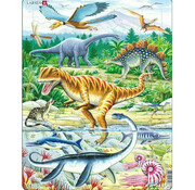 Larsen Puzzles Larsen Jurassic Dinosaur Tray Puzzle 35pcs