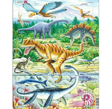 Larsen Puzzles Larsen Jurassic Dinosaur Tray Puzzle 35pcs