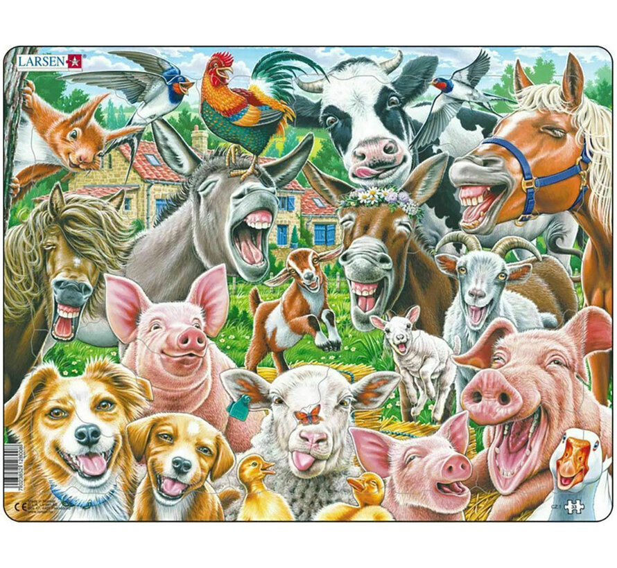 Larsen Happy Farm Tray Puzzle 33pcs