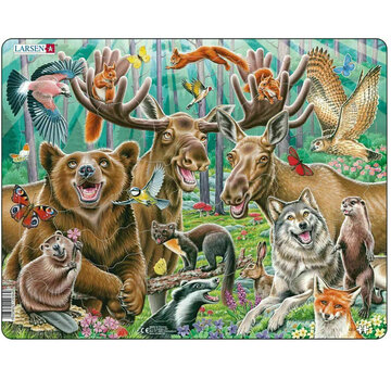 Larsen Puzzles Larsen Happy Forest Tray Puzzle 42pcs