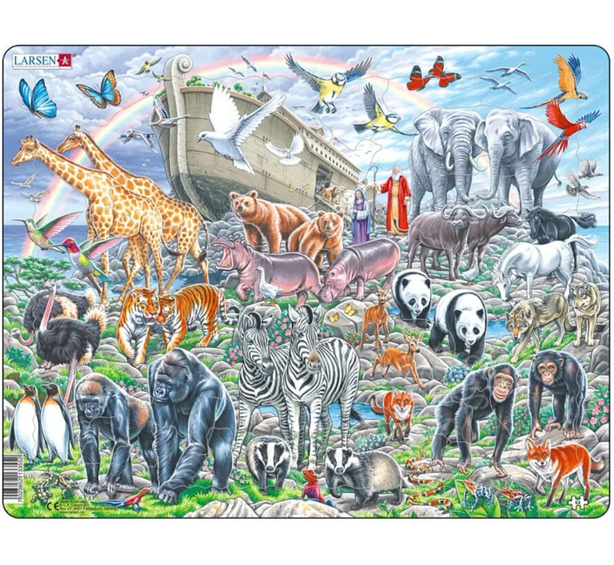 Larsen Noah's Ark Tray Puzzle 53pcs
