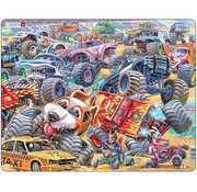 Larsen Puzzles Larsen Monster Truck Race Tray Puzzle 35pcs