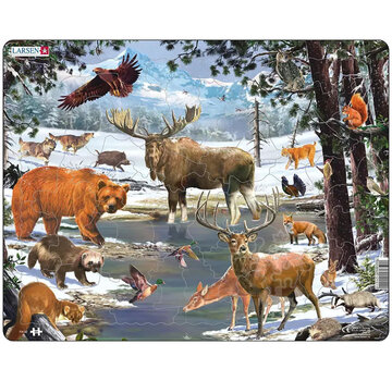 Larsen Puzzles Larsen Canadian Animals Tray Puzzle 54pcs