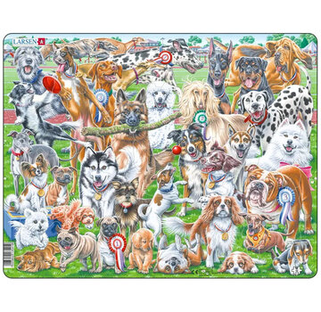 Larsen Puzzles Larsen Cute Dogs Tray Puzzle 36pcs