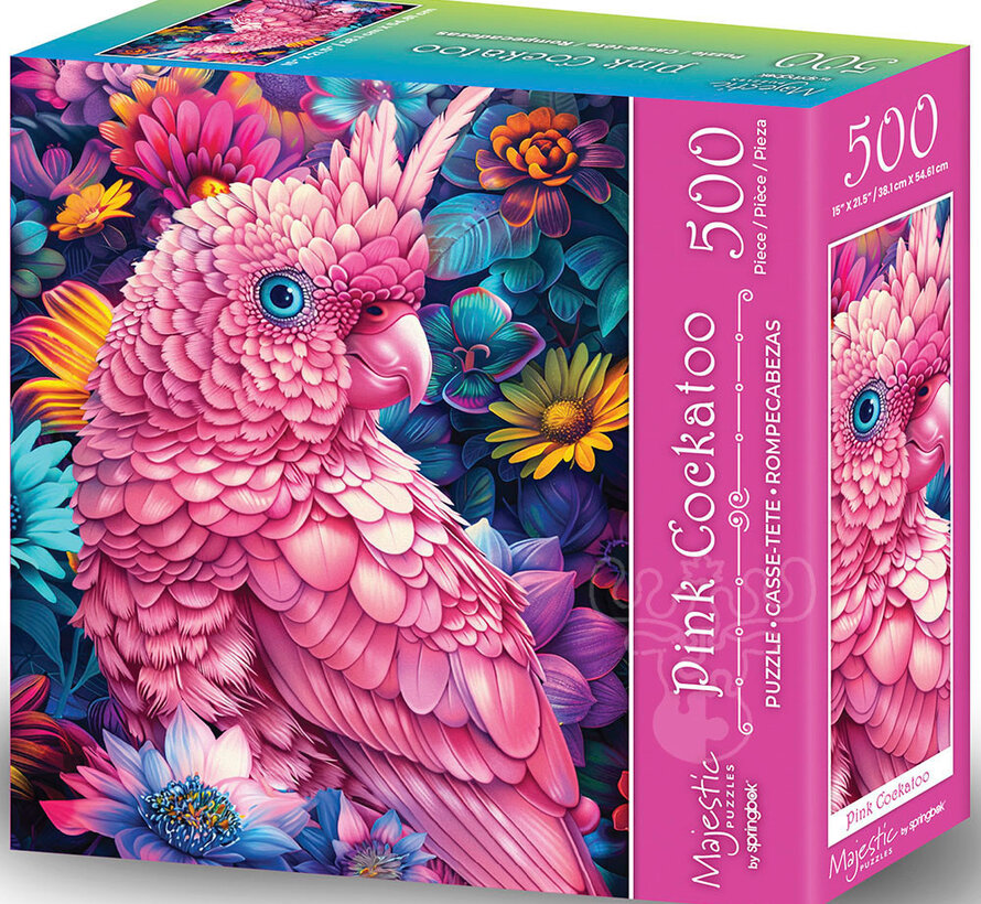 Majestic by Springbok Pink Cockatoo Puzzle 500pcs
