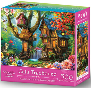 Springbok Majestic by Springbok Cats Treehouse Puzzle 500pcs