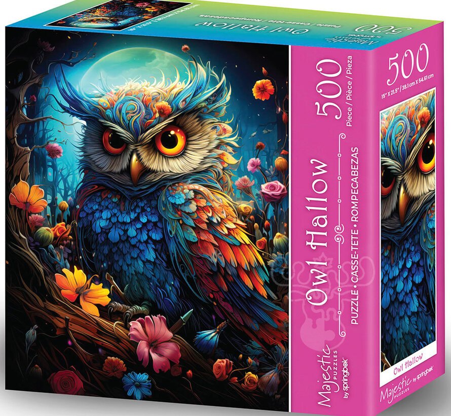 Majestic by Springbok Owl Hallow Puzzle 500pcs