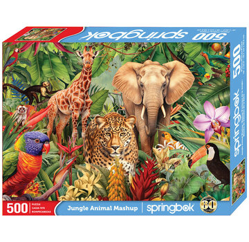 Springbok Springbok Jungle Animal Mashup Puzzle 500pcs