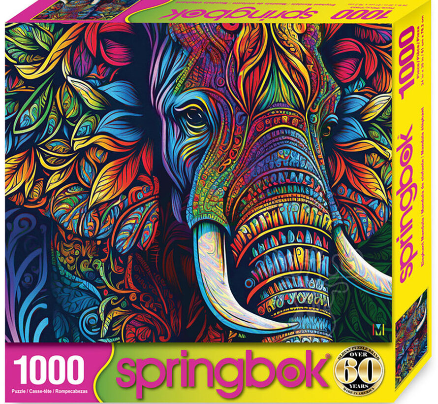 Springbok Elephant Mandala Puzzle 1000pcs