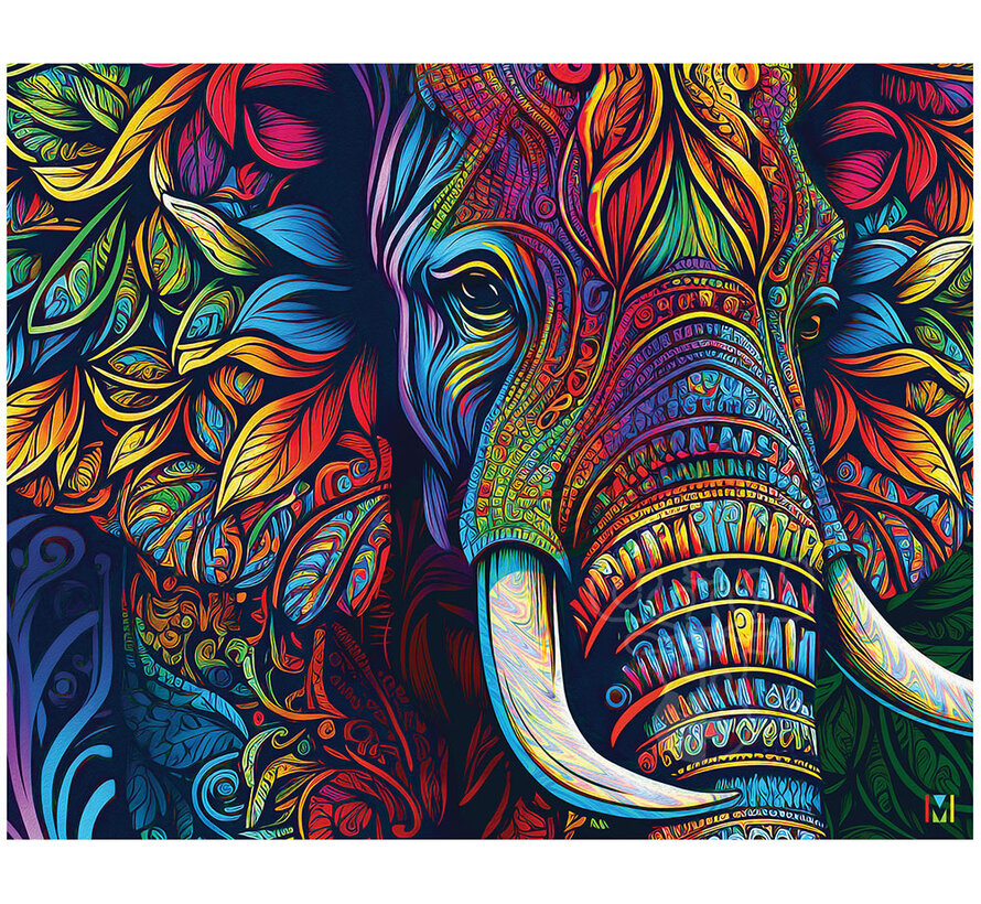 Springbok Elephant Mandala Puzzle 1000pcs