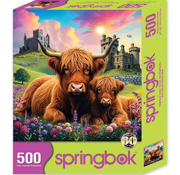Springbok Springbok Highland Cows Puzzle 500pcs