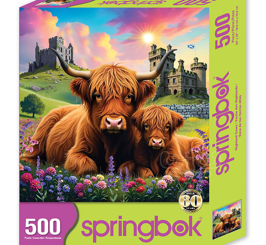 Springbok Highland Cows Puzzle 500pcs