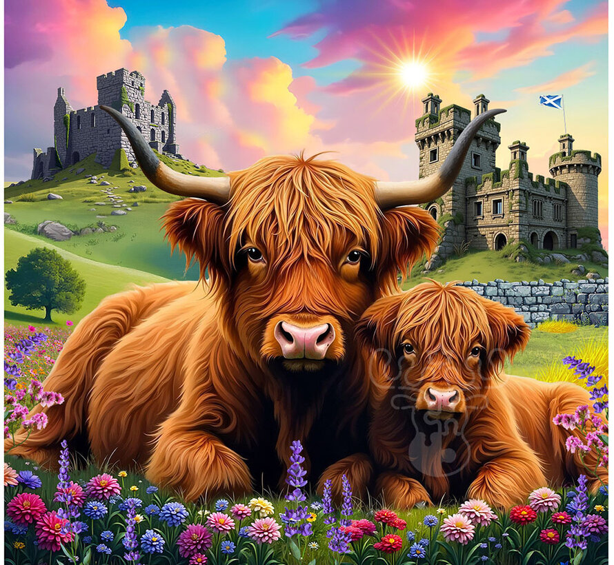 Springbok Highland Cows Puzzle 500pcs
