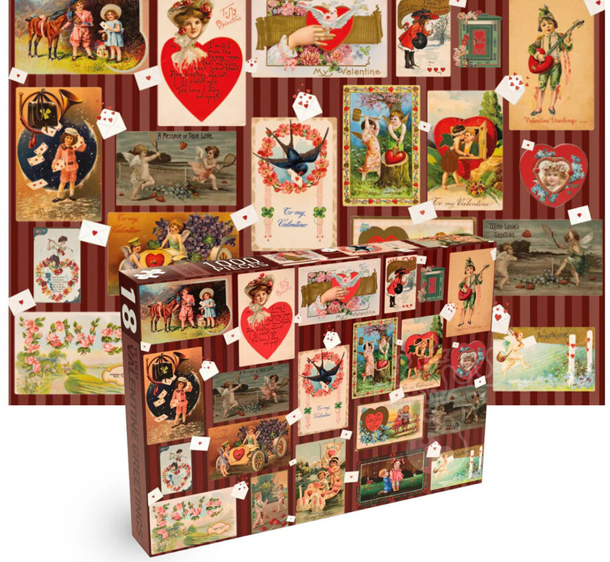 Penny Puzzle Ye Old Valentine Greetings Puzzle 1000pcs
