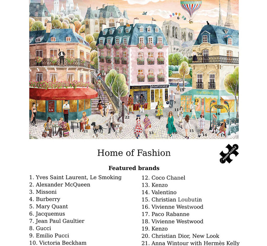 Penny Puzzle Home of Fashion Puzzle 1000pcs