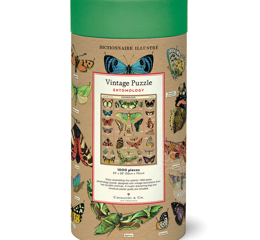 Cavallini Vintage: Entomology Puzzle 1000pcs