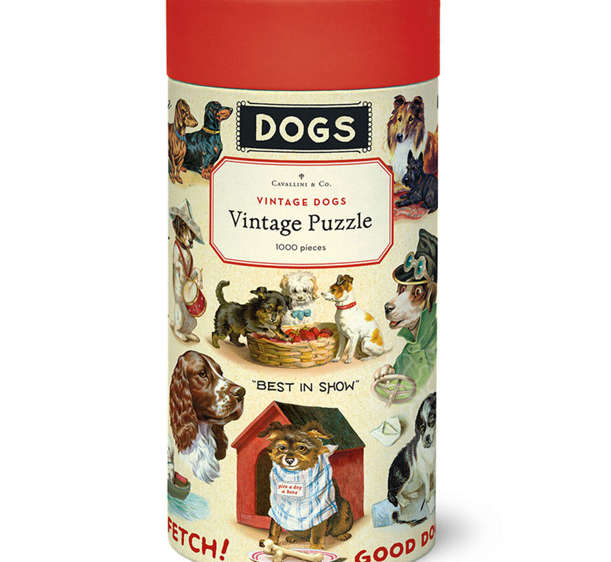 Cavallini Vintage: Vintage Dogs Puzzle 1000pcs
