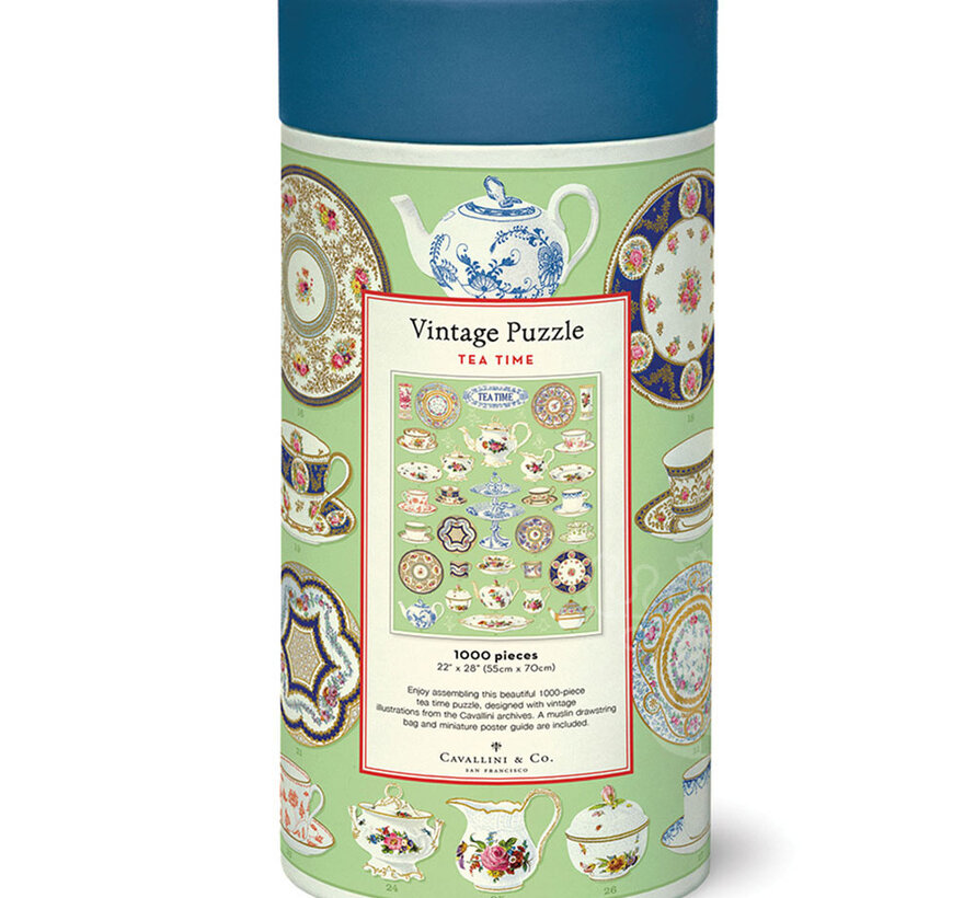 Cavallini Vintage: Tea Time Puzzle 1000pcs
