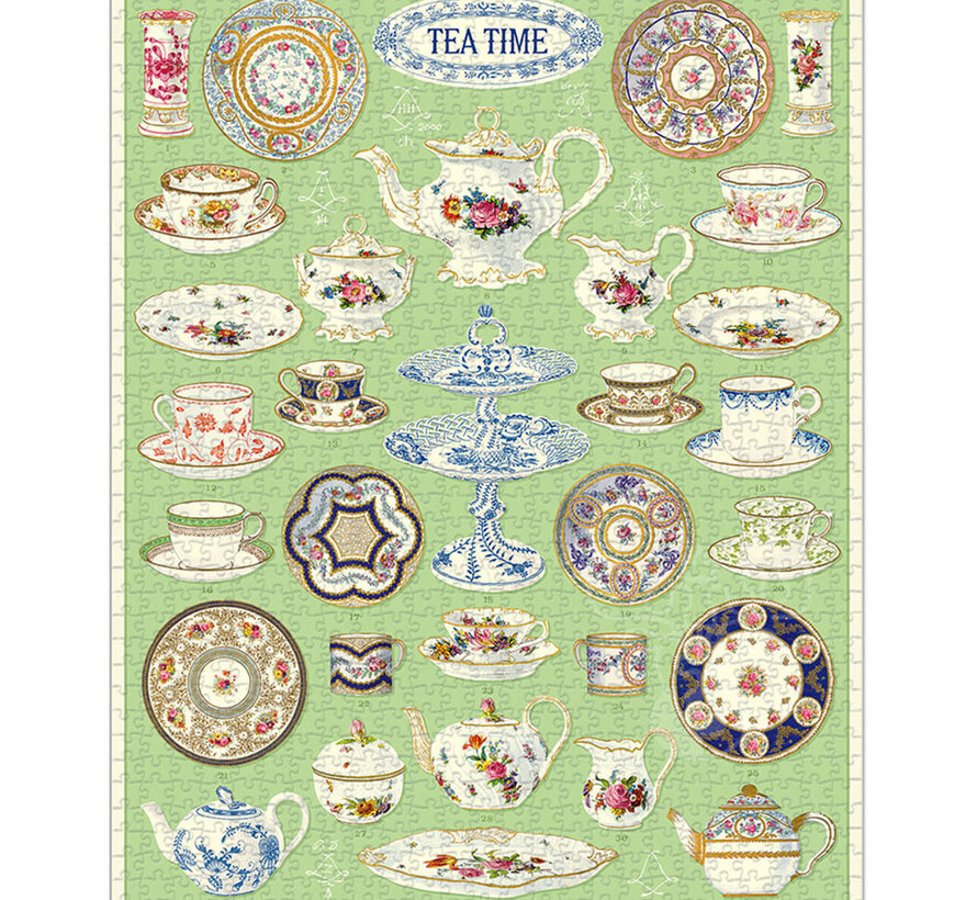 Cavallini Vintage: Tea Time Puzzle 1000pcs