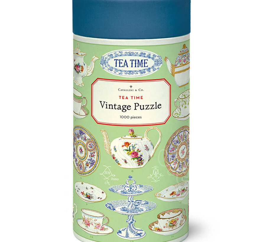 Cavallini Vintage: Tea Time Puzzle 1000pcs