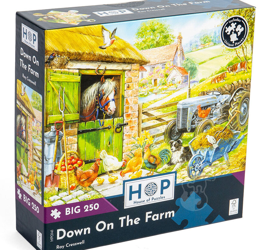 House of Puzzles Down On The Farm Puzzle Big 250pcs