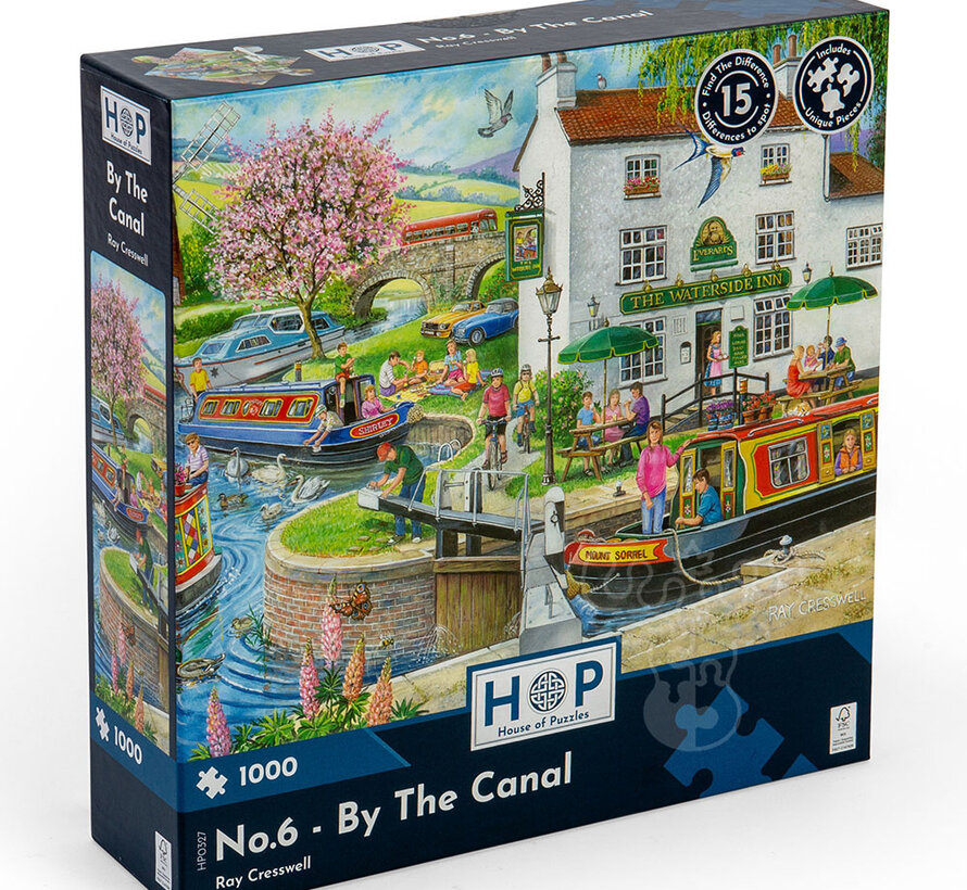 House of Puzzles By The Canal Spot the Difference Puzzle 1000pcs