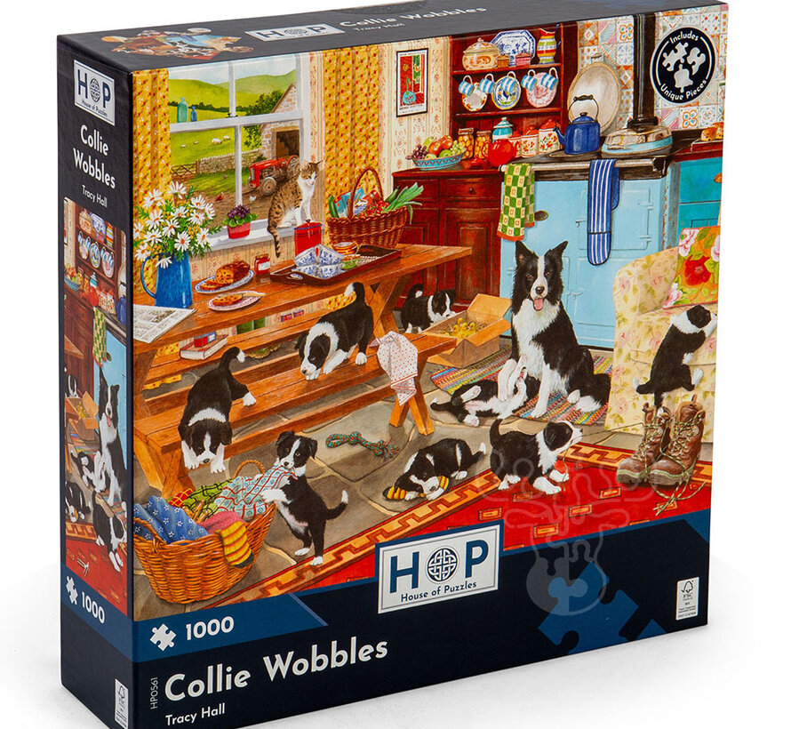House of Puzzles Collie Wobbles Puzzle 1000pcs