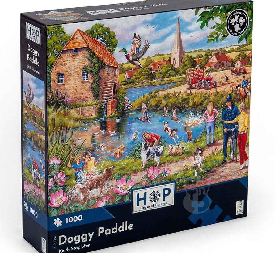 House of Puzzles Doggy Paddle Puzzle 1000pcs