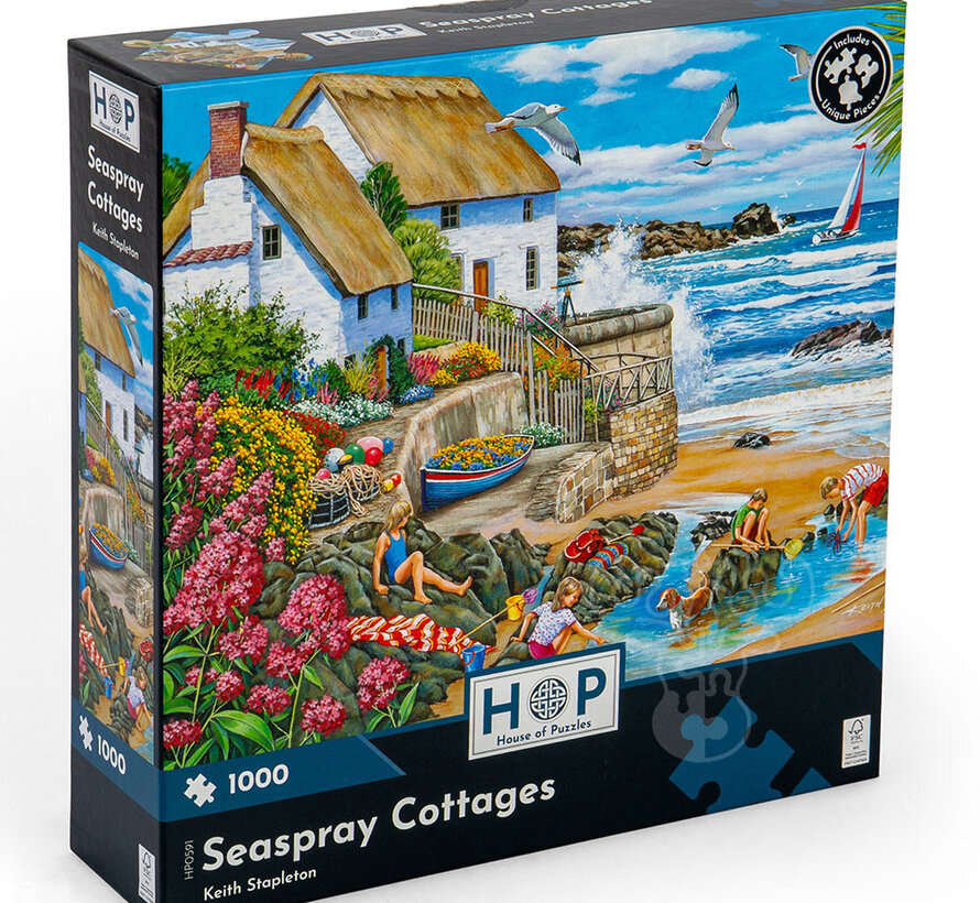 House of Puzzles Seaspray Cottages Puzzle 1000pcs