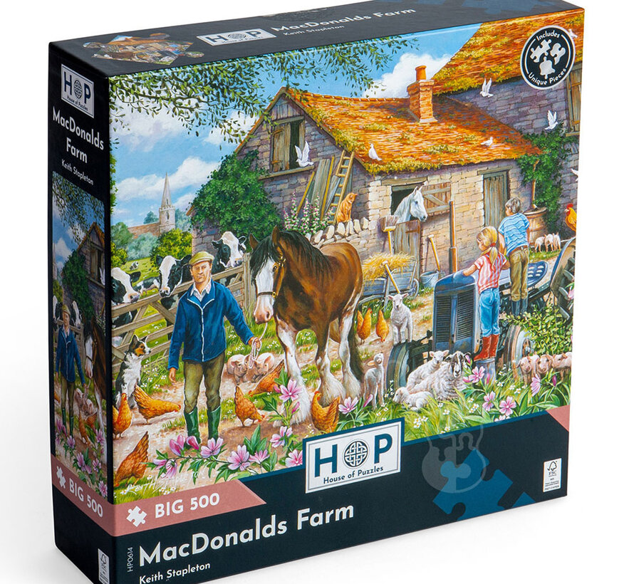 House of Puzzles MacDonalds Farm Puzzle Big 500pcs
