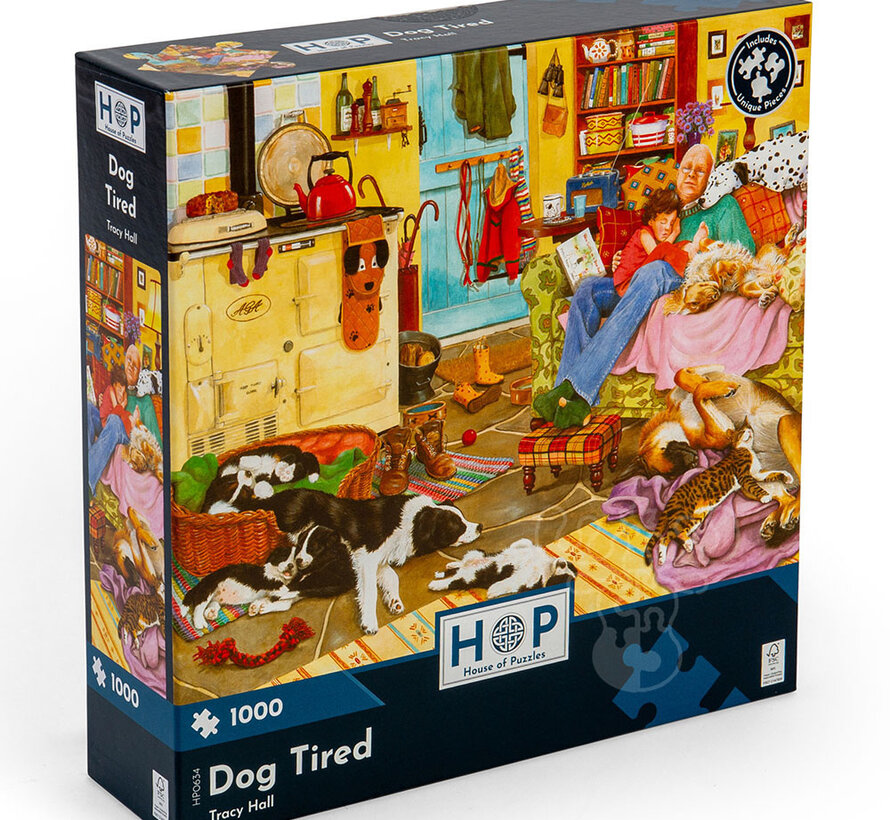 House of Puzzles Dog Tired Puzzle 1000pcs