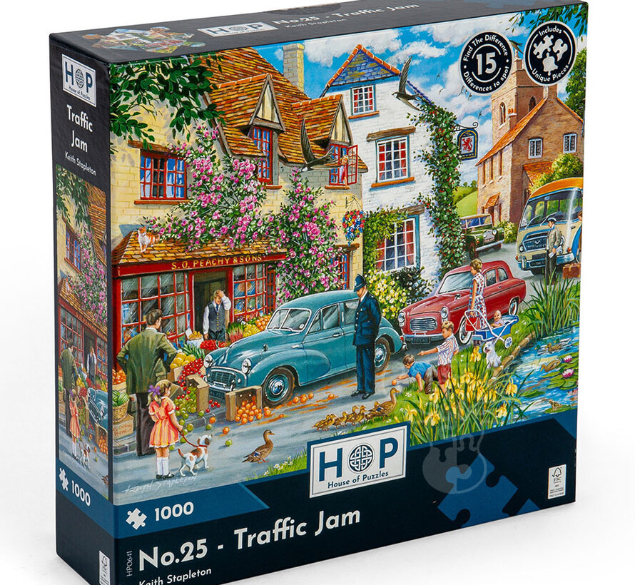House of Puzzles Traffic Jam Spot the Difference Puzzle 1000pcs