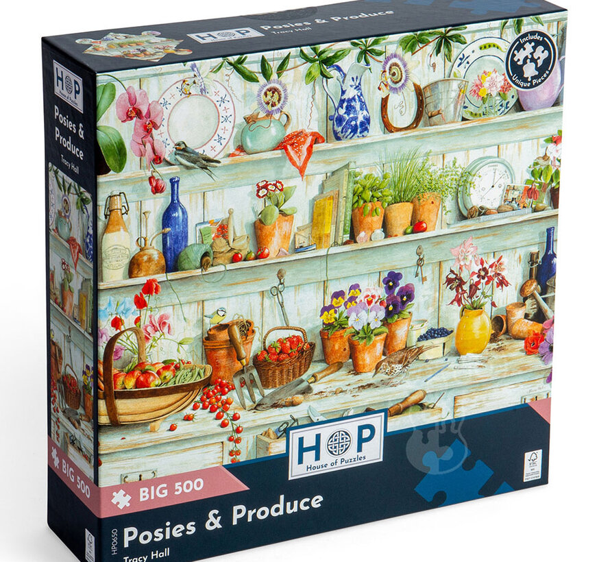 House of Puzzles Posies & Produce Puzzle Big 500pcs