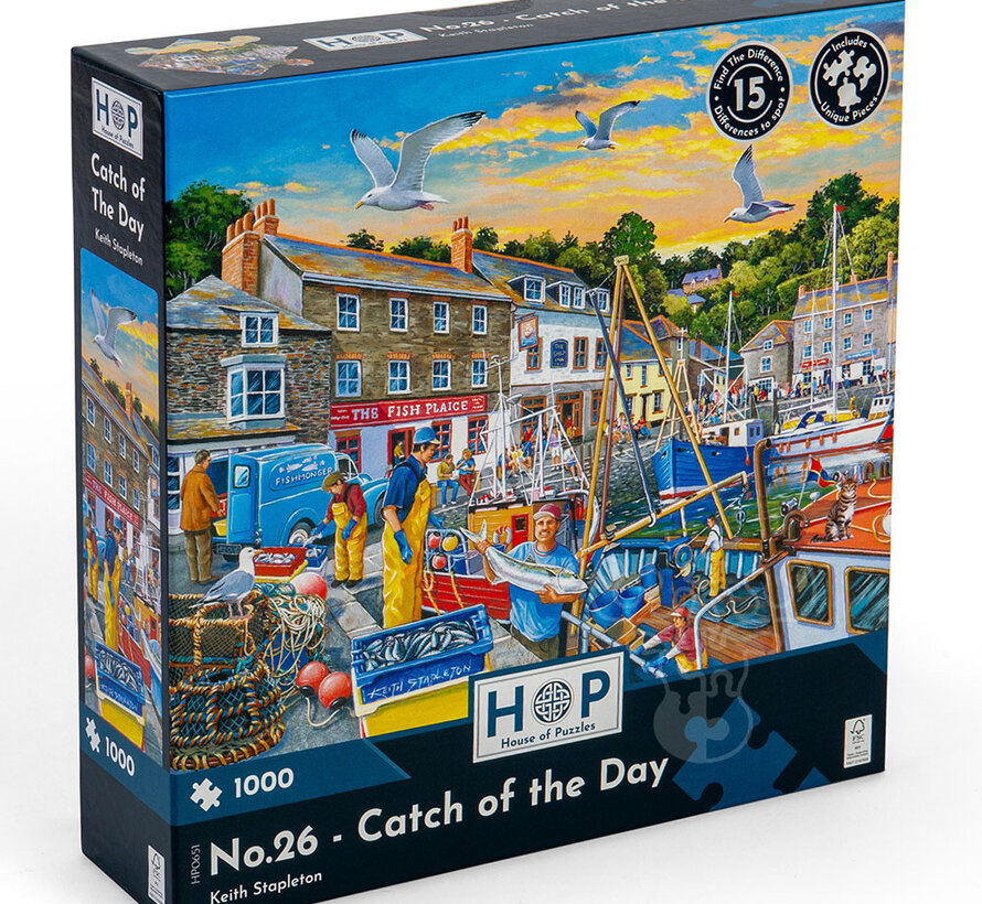 House of Puzzles Catch of the Day Spot the Difference Puzzle 1000pcs
