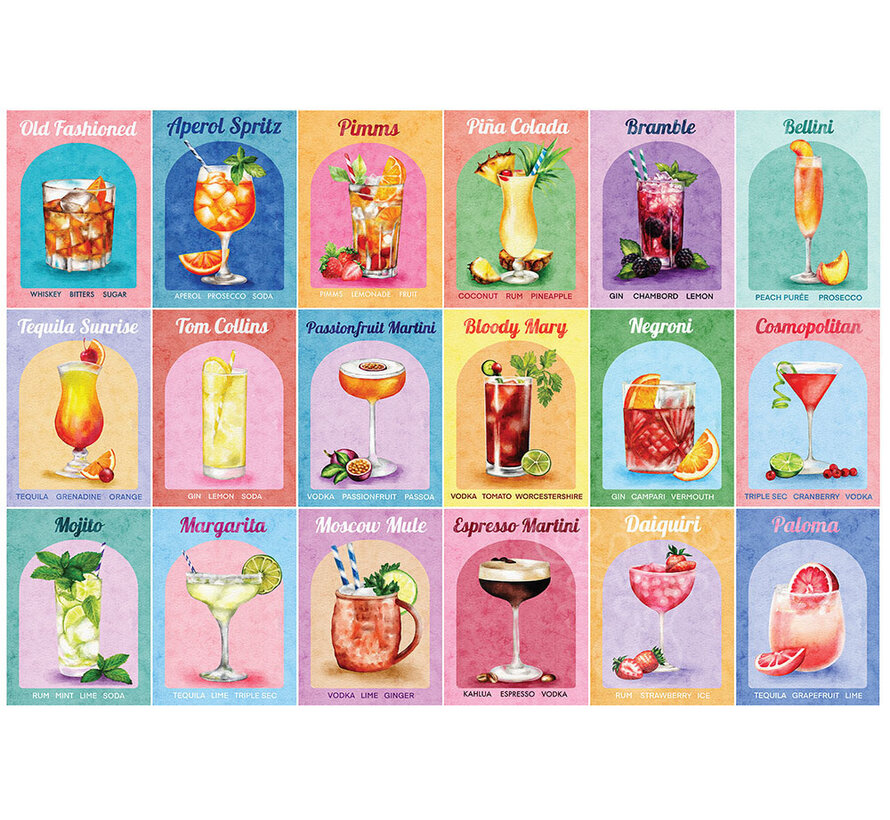 House of Puzzles Colourful Cocktails Puzzle 1000pcs