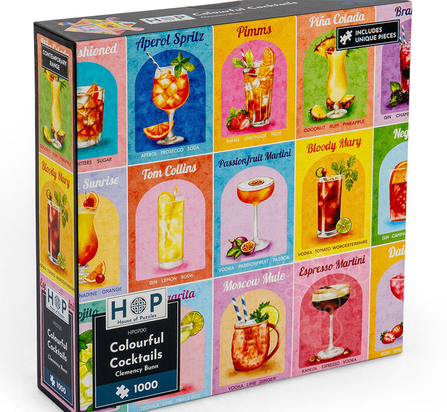 House of Puzzles Colourful Cocktails Puzzle 1000pcs