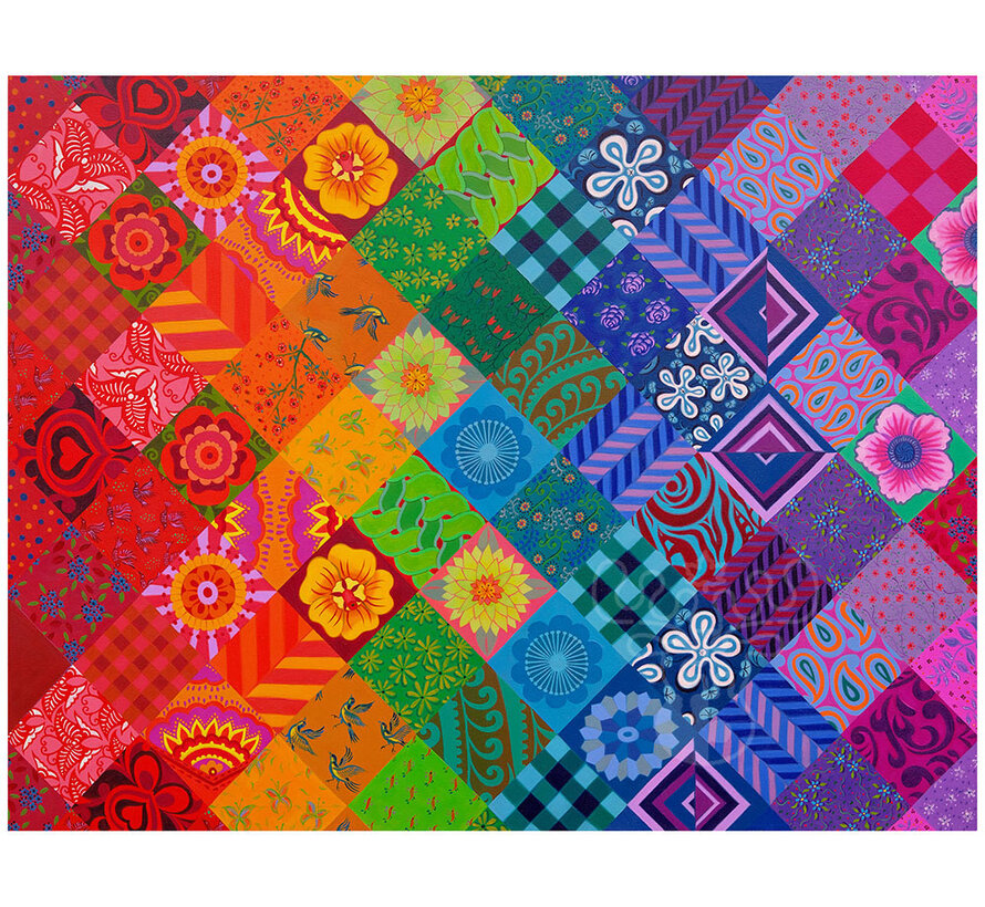 House of Puzzles Patchwork Rainbow Puzzle 1000pcs
